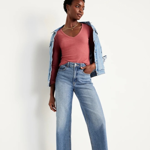 NWT OLD NAVY Plush V-Neck T-Shirt Color Mauve Rose - Picture 3 of 7